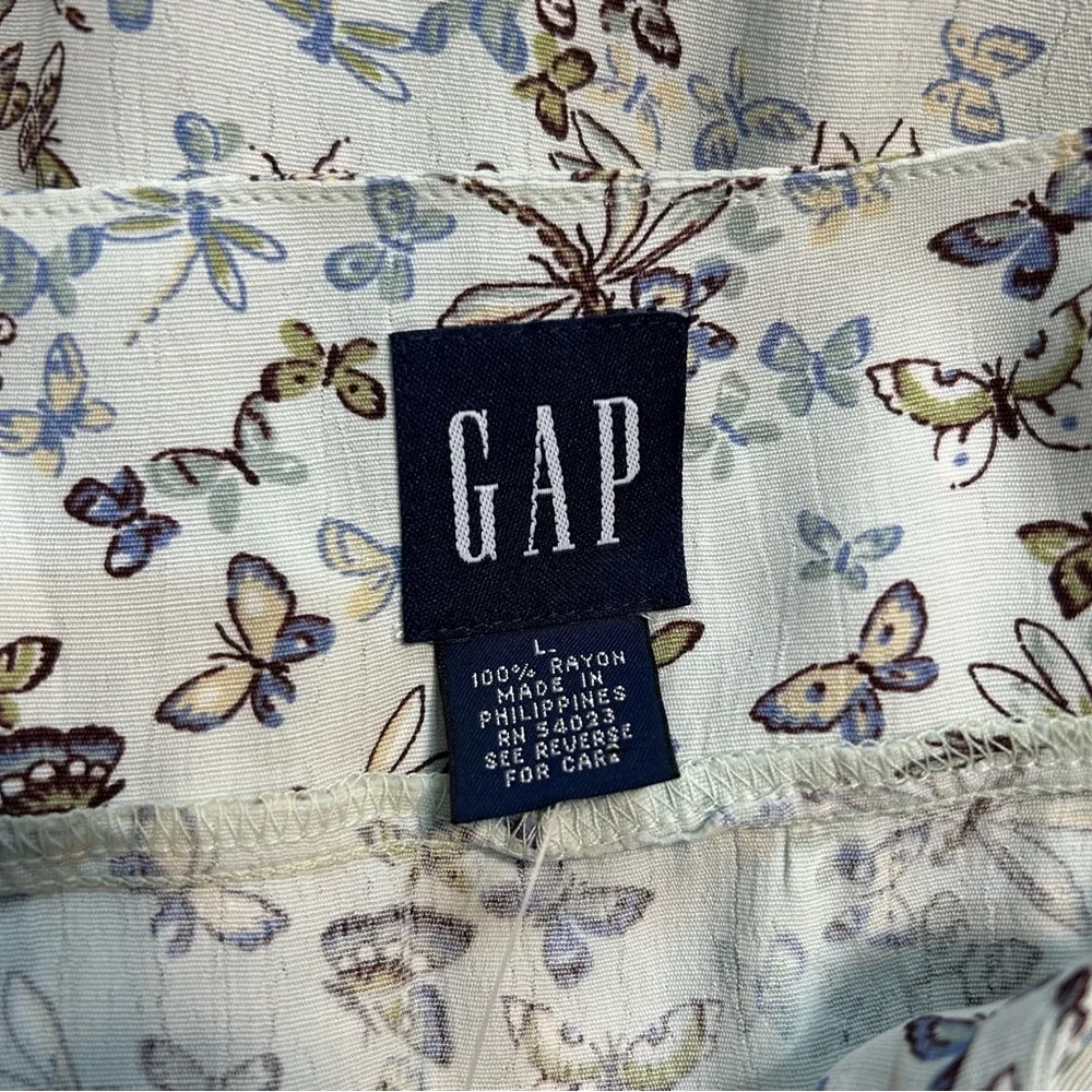 Vintage Gap Kids Butterfly Slip Midi Dress Square Neck Large Boho Cottage Fairy